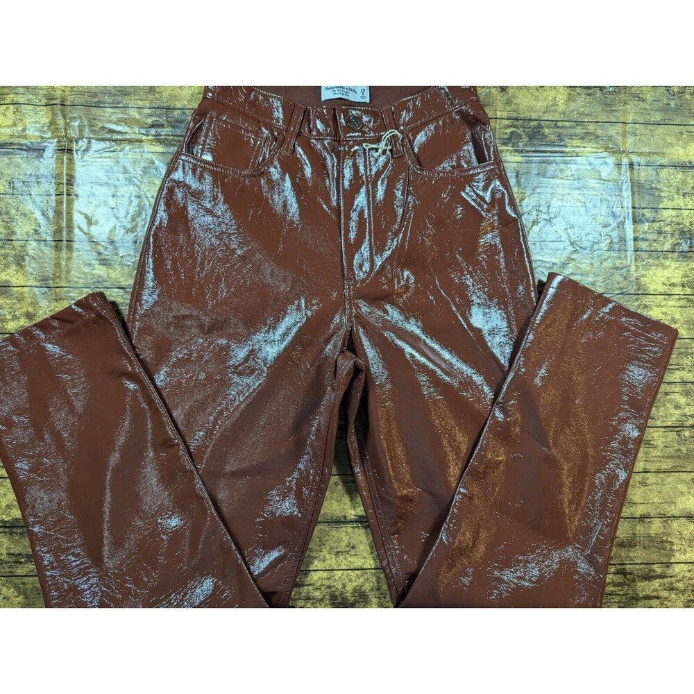 Abercrombie & Fitch Brown Curve 90s Straight Ultra High Rise Pants Size 28 6